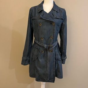Liz Claiborne denim trench coat